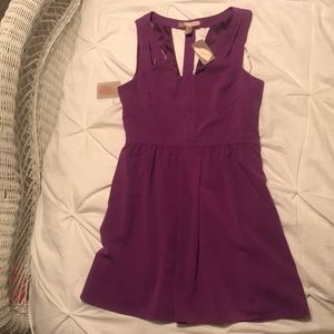 Purple Strappy Knee Length Dress NWT